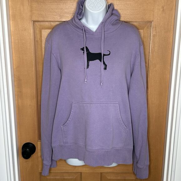The Black Dog Hooded Sweatshirt Women's Size L Purple Hoodie - Picture 1 of 8